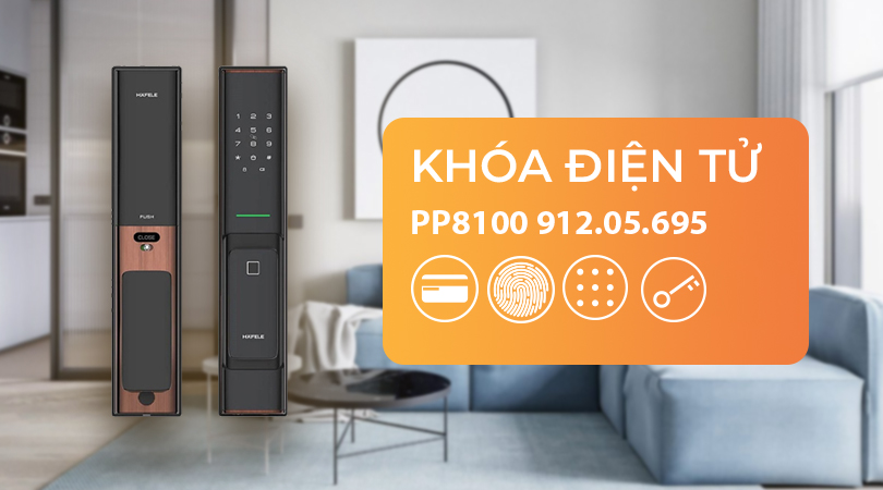 Khóa điện tử Hafele PP8100 912.05.695 có những phương thức mở khóa nào?